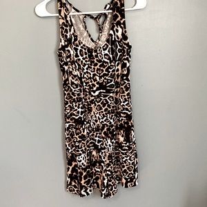 Venus leopard short jumpsuit